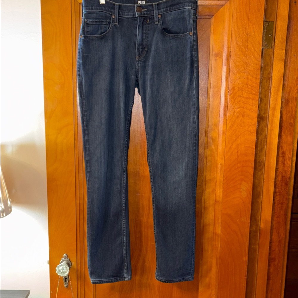 PAIGE Dark Denim Straight Jeans; “Cellar”; Sz 29